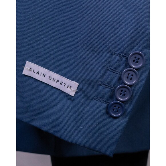 Alain Dupetit Sport Coat Jacket Blazer Sz 58L Poly Blend 2-Button Solid Blue NWT - Picture 9 of 16